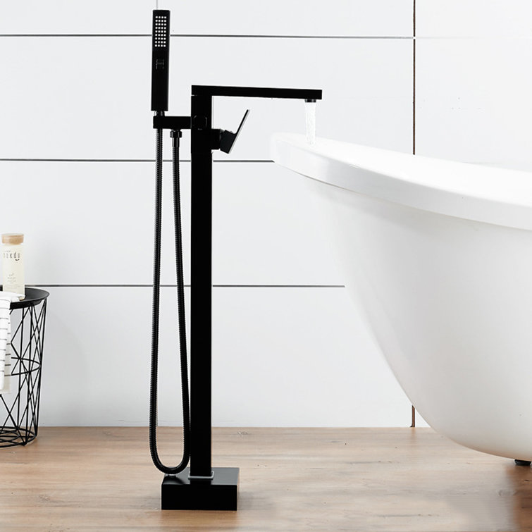 suming Floor Mounted Tub Filler with Diverter Wayfair Canada